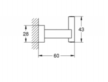 40511001 Essentials Cube единечна закачалка thumb 2
