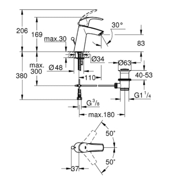 23322001 Eurosmart M-size чешма за мијалник thumb 2