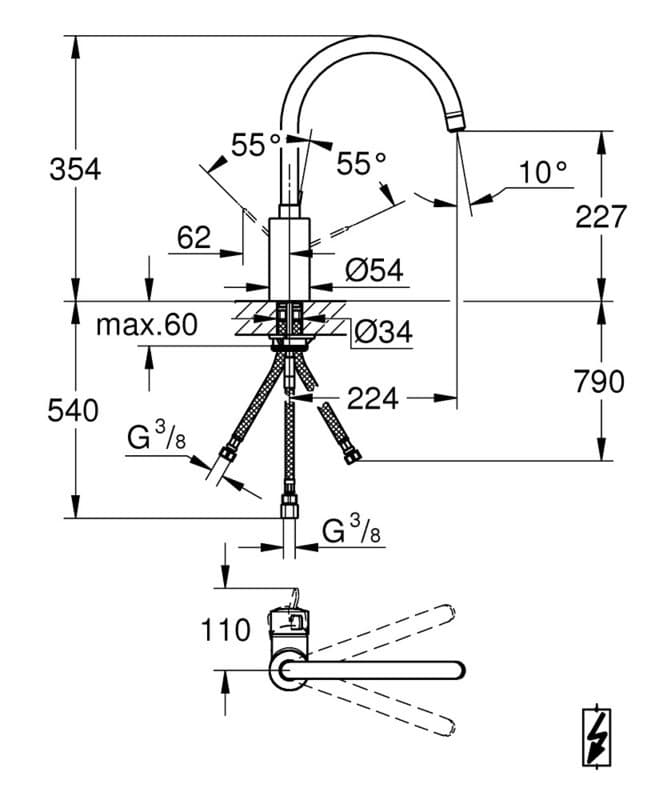 31180000 Eurosmart Cosmopolitan кујнска чешма thumb 2
