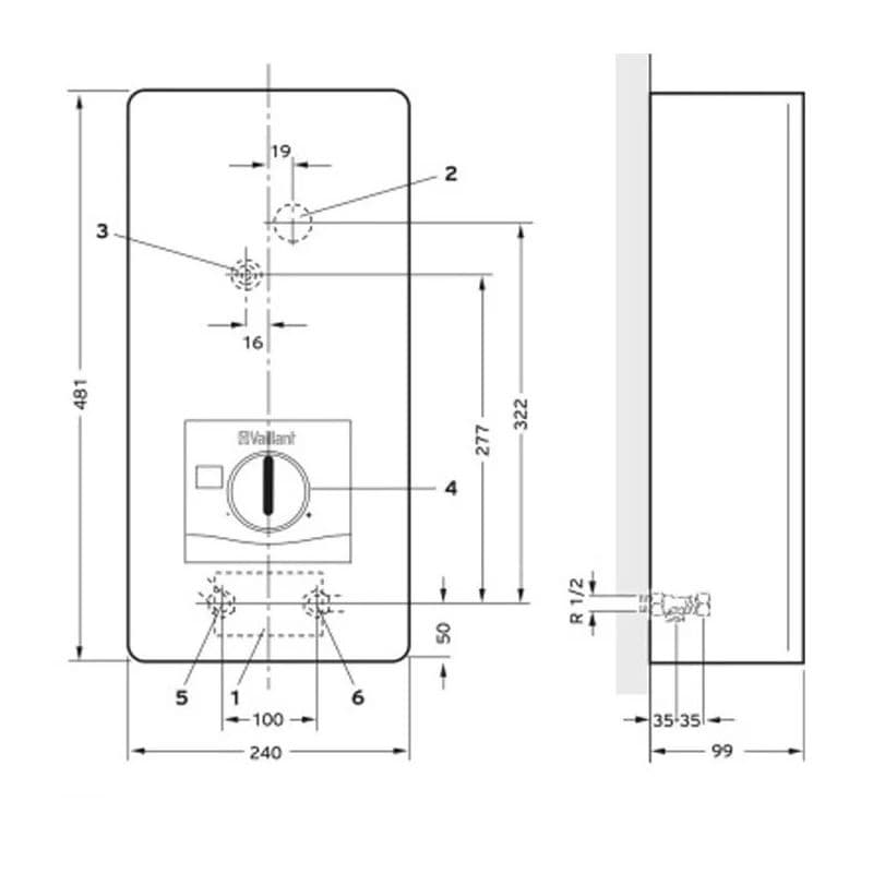 VED E 21/8 INT Проточен бојлер VED Electronic Vaillant 21kw thumb 4