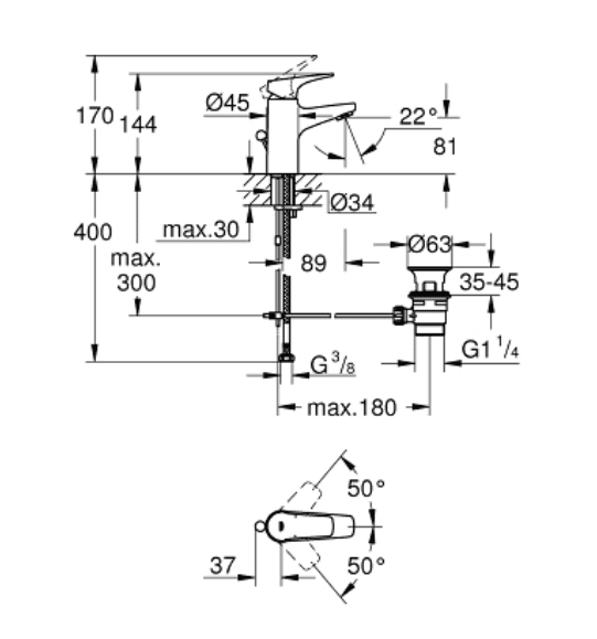 23751000 BauFlow S-Size чешма за мијалник thumb 2