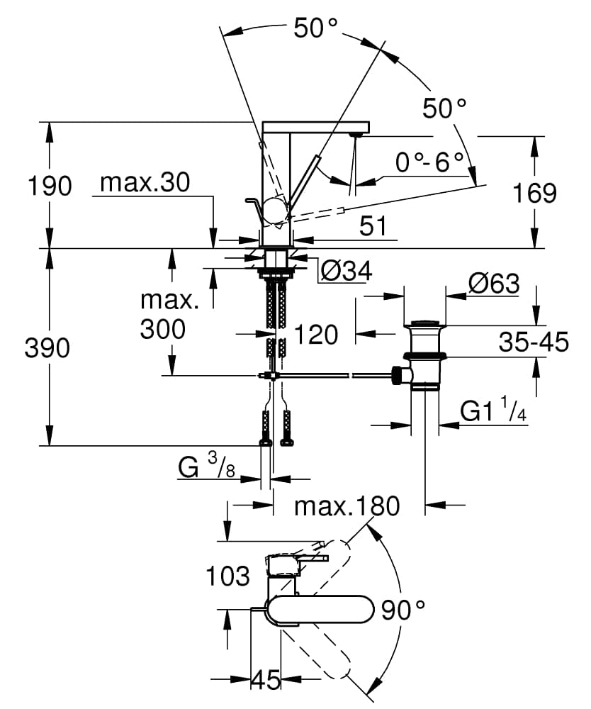 23871003 Grohe Plus чешма за мијалник thumb 2