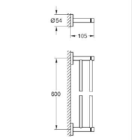40802001 Essentials двоен држач за пешкири thumb 2